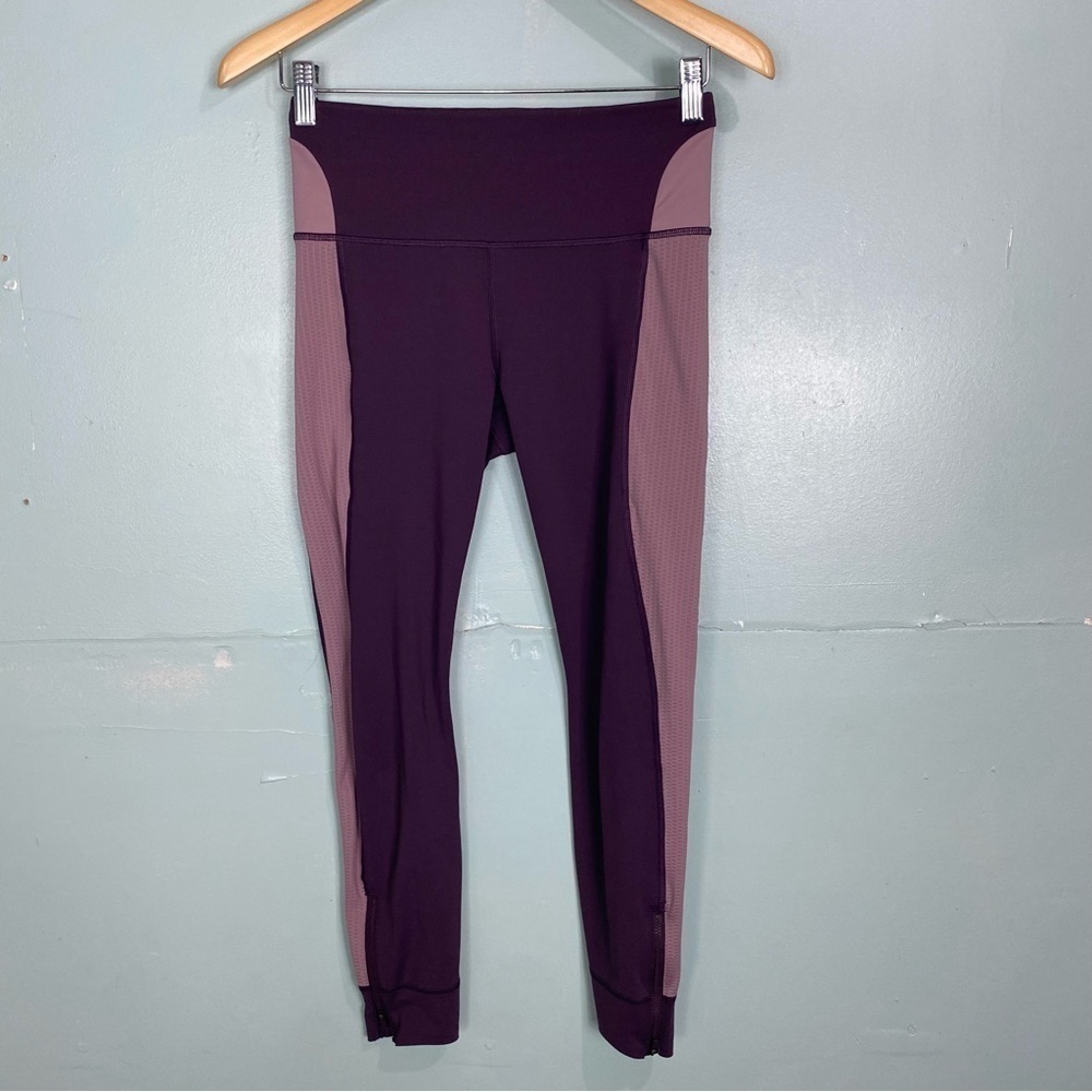 Athleta Allyson Felix Legend Mesh 7/8 Tight Agate‎ Purple Leggings Sz S 599169